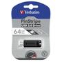 USB флеш накопитель Verbatim 64GB PinStripe Black USB 3.0 (49318) - 4