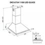 Вытяжка кухонная Minola DKS 6754 BL 1100 LED GLASS - 3