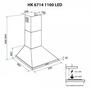 Вытяжка кухонная Minola HK 6714 I 1100 LED - 3