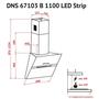 Вытяжка кухонная Perfelli DNS 67103 B 1100 BL LED Strip - 5