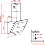 Вытяжка кухонная Perfelli DNS 6753 B 1100 WH/BL LED Strip - 6