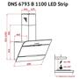 Вытяжка кухонная Perfelli DNS 6793 B 1100 BL LED Strip - 6