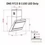 Вытяжка кухонная Perfelli DNS 9723 B 1100 BL LED Strip - 6