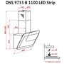 Вытяжка кухонная Perfelli DNS 9753 B 1100 WH/BL LED Strip - 6