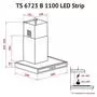 Вытяжка кухонная Perfelli TS 6723 B 1100 I/BL LED Strip - 7