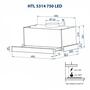 Вытяжка кухонная Minola HTL 5314 WH 750 LED - 3