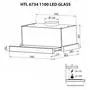 Вытяжка кухонная Minola HTL 6734 BL 1100 LED GLASS - 3