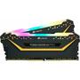 Модуль памяти для компьютера DDR4 16GB (2x8GB) 3200 MHz Vengeance RGB Pro Black Corsair (CMW16GX4M2C3200C16-TUF) - 1