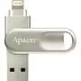 USB флеш накопитель Apacer 64GB AH790 Silver USB 3.1/Lightning (AP64GAH790S-1) - 1