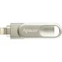 USB флеш накопитель Apacer 64GB AH790 Silver USB 3.1/Lightning (AP64GAH790S-1) - 2