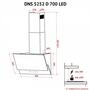 Вытяжка кухонная Perfelli DNS 5252 D 700 SG LED - 3