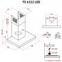 Вытяжка кухонная Perfelli TS 6322 I/BL LED - 9