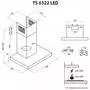 Вытяжка кухонная Perfelli TS 6322 I/BL LED - 9