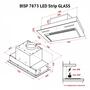 Вытяжка кухонная Perfelli BISP 7873 WH LED Strip GLASS - 3