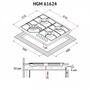 Варочная поверхность Perfelli HGM 61624 WH - 8