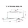 Вытяжка кухонная Perfelli TL 6632 C BL 1000 LED GLASS - 3