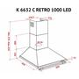 Вытяжка кухонная Perfelli K 6632 C IV RETRO 1000 LED - 7