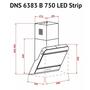 Вытяжка кухонная Perfelli DNS 6383 B 750 BL LED Strip - 5
