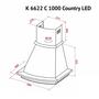 Вытяжка кухонная Perfelli K 6622 C BL 1000 COUNTRY LED - 3