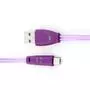 Дата кабель Dengos USB 2.0 AM to Micro 5P 1.0m (PLS-M-LED-PLSK-PURPLE) - 1