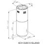 Вытяжка кухонная Kernau KCH 0140 X ISLAND - 1