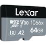 Карта памяти Lexar 64GB microSDXC class 10 UHS-I 1066x Silver (LMS1066064G-BNANG) - 1