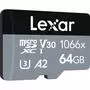 Карта памяти Lexar 64GB microSDXC class 10 UHS-I 1066x Silver (LMS1066064G-BNANG) - 1