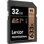 Карта памяти Lexar 32GB SDHC class 10 UHS-I U1 V10 633x Professional (LSD32GCB633) - 1