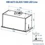 Вытяжка кухонная Minola HBI 6673 WH GLASS 1000 LED Line - 9