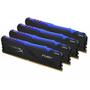 Модуль памяти для компьютера DDR4 64GB (4x16GB) 2400 MHz HyperX Fury Kingston Fury (ex.HyperX) (HX424C15FB4AK4/64) - 1