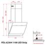 Вытяжка кухонная Weilor PDL 62304 WH 1100 LED Strip - 3