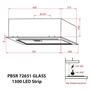 Вытяжка кухонная Weilor PBSR 72651 GLASS WH 1300 LED Strip - 3