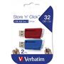 USB флеш накопитель Verbatim 2x32GB Store 'n' Click Red/Blue USB 3.2 (49308) - 9
