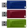 USB флеш накопитель Verbatim 3x16GB Slider Red/Blue/Green USB 2.0 (49326) - 1