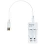 Зарядное устройство для аккумуляторов Panasonic Compact Charger USB +Eneloop 2*AA 1900 mAh NI-MH (K-KJ80MCC20USB) - 2
