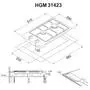 Варочная поверхность Perfelli HGM 31423 WH - 4