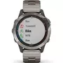 Смарт-часы Garmin quatix 6 Titanium, Saphhire, Gray w/Ti Band (010-02158-95) - 6