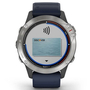 Смарт-часы Garmin quatix 6, Grey with Captain Blue Band (010-02158-91) - 8