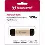 USB флеш накопитель Transcend 128GB JetFlash 930 Gold-Black USB 3.2/Type-C (TS128GJF930C) - 7