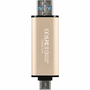 USB флеш накопитель Transcend 256GB JetFlash 930 Gold-Black USB 3.2/Type-C (TS256GJF930C) - 6