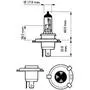 Автолампа Philips галогенова 60/55W (12342 PR B1) - 2