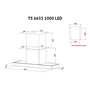 Вытяжка кухонная Perfelli TS 6635 I/BL 1000 LED - 10