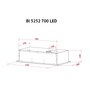 Вытяжка кухонная Perfelli BI 5252 BL 700 LED - 10