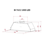 Вытяжка кухонная Perfelli BI 7652 BL 1000 LED - 10