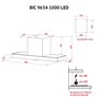Вытяжка кухонная Perfelli BIC 9654 I 1000 LED - 9
