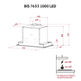 Вытяжка кухонная Perfelli BIS 7633 I 1000 LED - 8