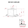 Вытяжка кухонная Perfelli BIS 9633 I 1000 LED - 9