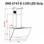 Вытяжка кухонная Perfelli DNS 6743 B 1100 GR LED Strip - 7