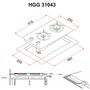 Варочная поверхность Perfelli HGG 31043 BL - 6