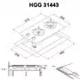 Варочная поверхность Perfelli HGG 31443 WH - 6